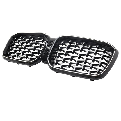 2022-2025 BMW X3 G01 X4 G02 Diamond Chrome Front Bumper Kidney Grille