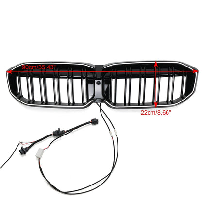 2023-2024 BMW 3 Series G20 G21 G28 Double Line Black Front Kidney Grille Mesh