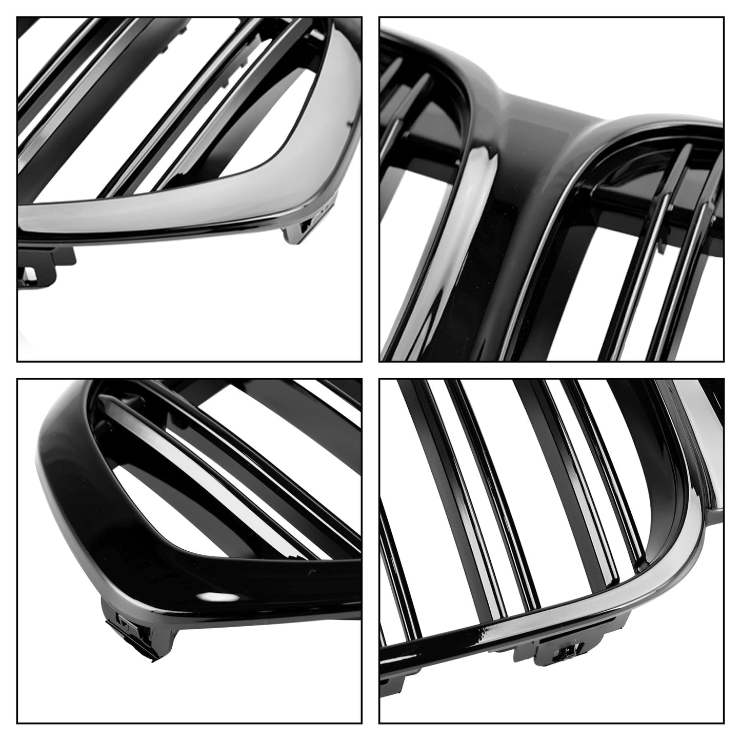 2019-2021 BMW X1 F48 F49 Dual Slat Gloss Black Front Kidney Grille