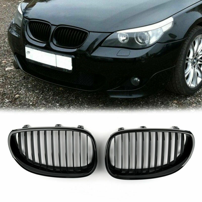 2003-2010 BMW 5 Series E60 E61 Gloss Black Front Replacement Kidney Grille