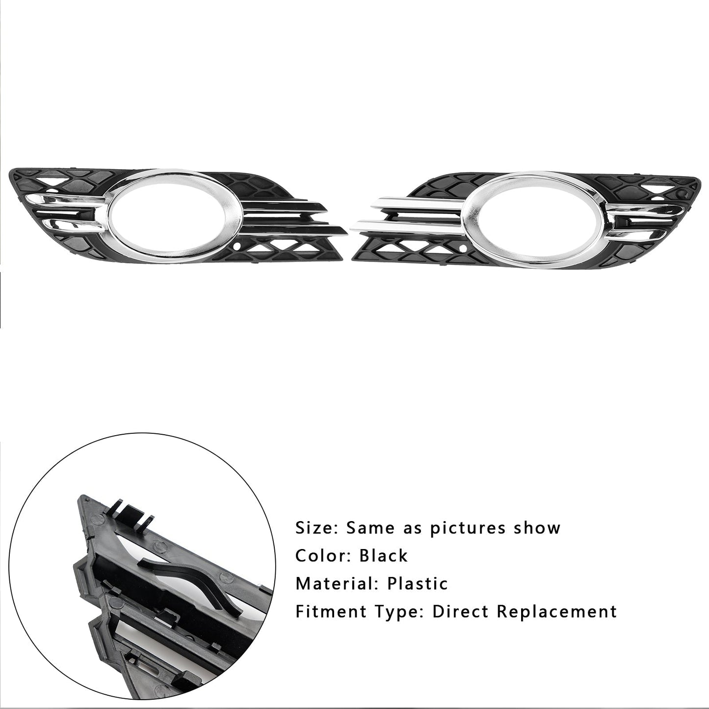2007 Mercedes-Benz E-Class W211 E280 Front Fog Light Chrome Trim Cover Set (2118850822)