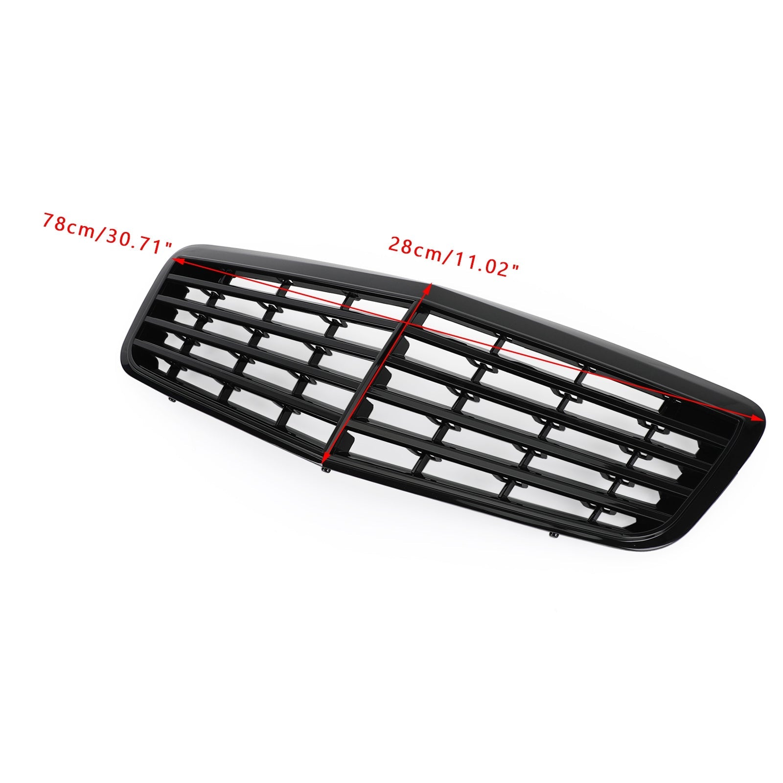 2007-2009 Mercedes-Benz E-Class W211 E350 E500 E63 Gloss Black Front Bumper Grille