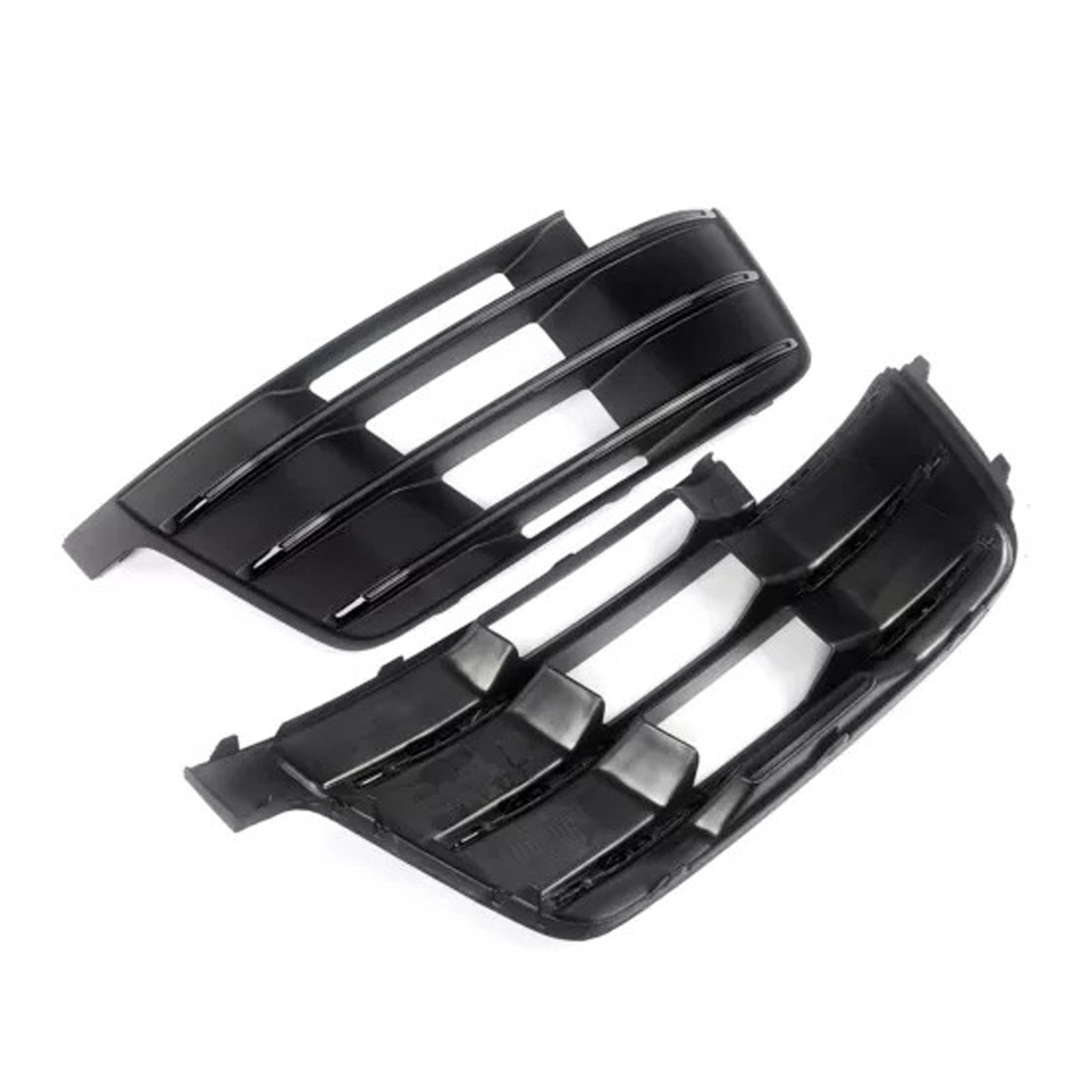 2016-2019 Audi Q7 S-Line Front Side Lower Bumper Fog Light Grille — Pair (4M0807681D / 4M0807682D)