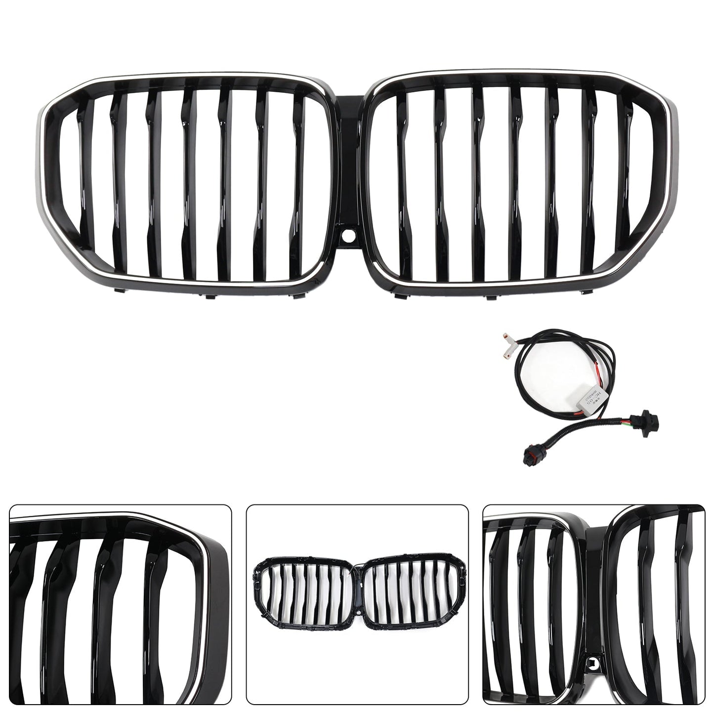 2019-2022 BMW X5 G05 M-Performance Gloss Black Front Kidney Grille (51137454887)