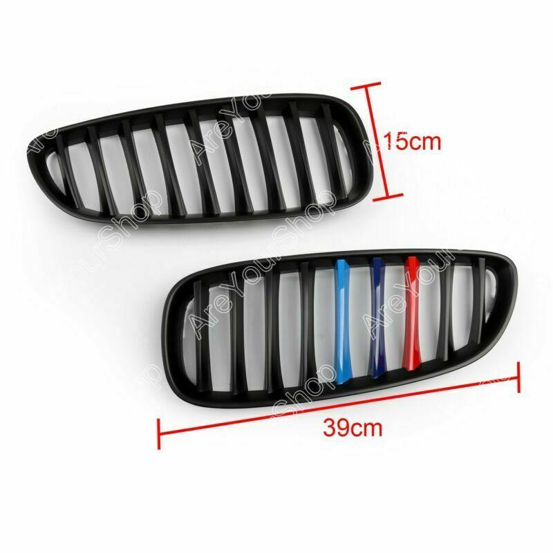 2Pcs M-Color Matte Black Front Kidney Grille Grill For 2009-2016 BMW Z4 E89