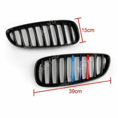 2Pcs M-Color Matte Black Front Kidney Grille Grill For 2009-2016 BMW Z4 E89