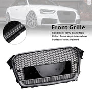2013-2016 Audi A4 S4 B8.5 RS4 Style Front Bumper Grille with Quattro Badge