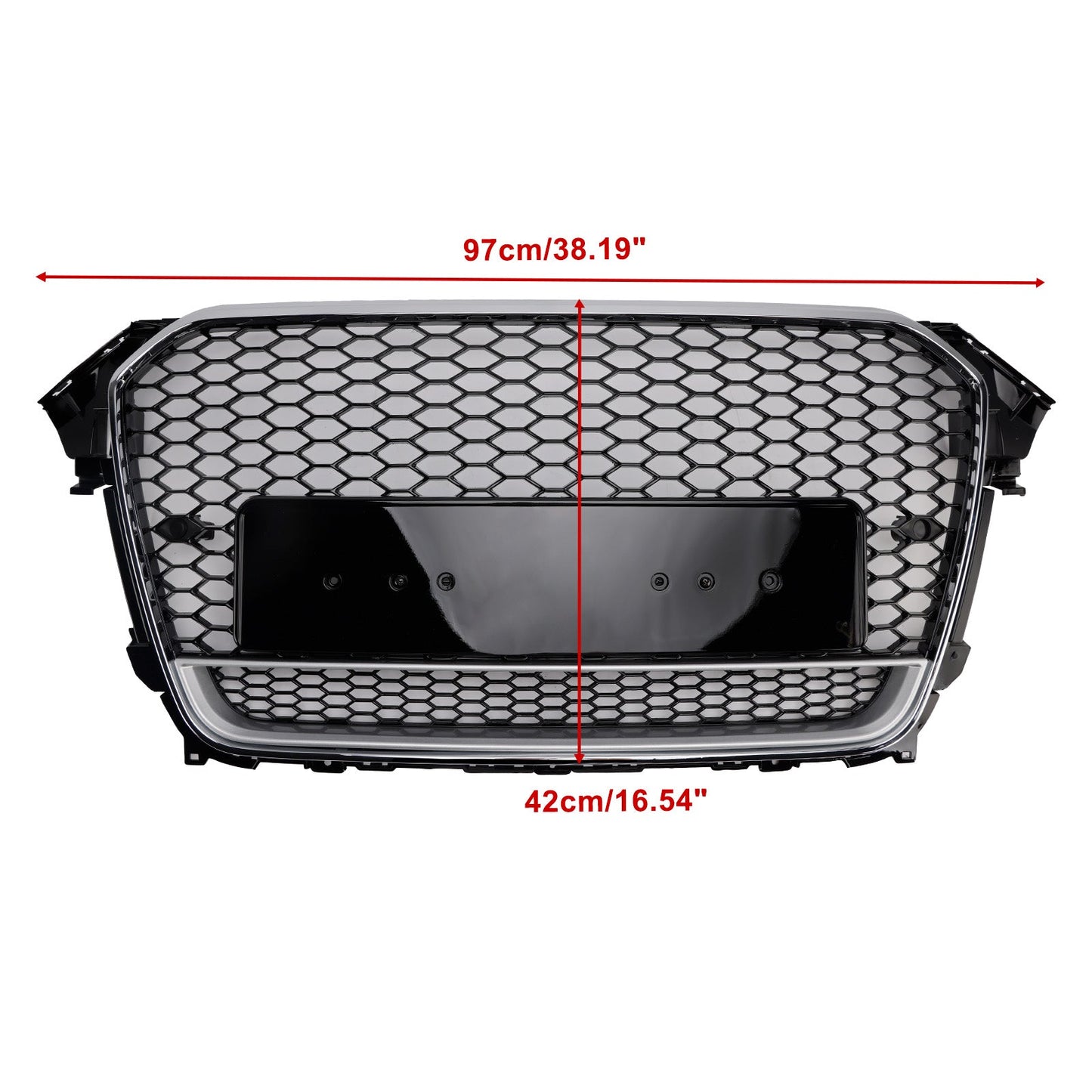 2013-2016 Audi A4 S4 B8.5 RS4 Style Front Bumper Grille with Quattro Badge