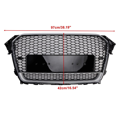 2013-2016 Audi A4 S4 B8.5 RS4 Style Front Bumper Grille with Quattro Badge