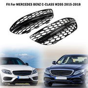 2015-2018 Mercedes-Benz C-Class W205 Base Sedan Mesh Front Fog Light Cover (2058850723 / 2058851123)