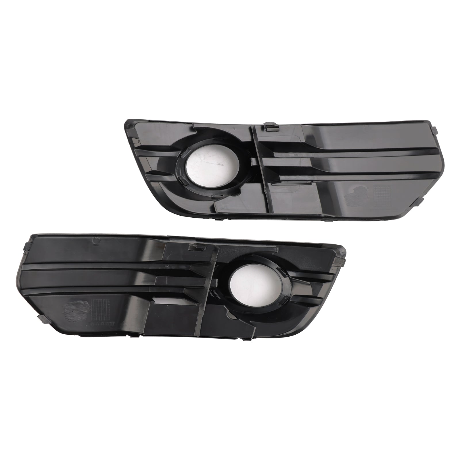 2009-2012 Audi Q5 Standard Front Bumper Fog Light Lamp Cover Trim — Pair (8R0807681A / 8R0807682A)