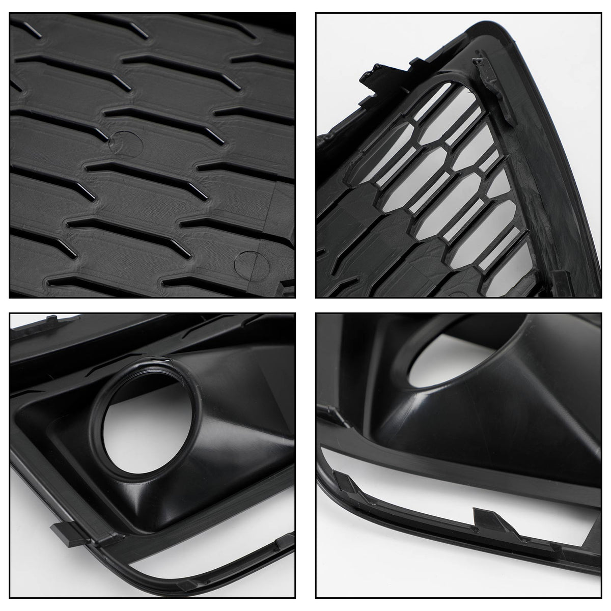 2018-2020 Audi Q5 SQ5 RSQ5 Style Black Front Honeycomb Fog Lamp Grille Cover