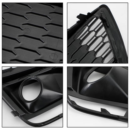 2018-2020 Audi Q5 SQ5 RSQ5 Style Black Front Honeycomb Fog Lamp Grille Cover