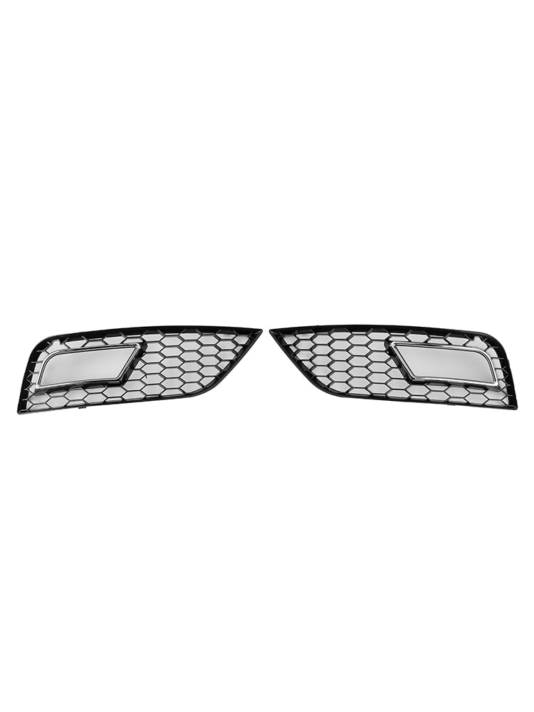 2013-2015 Audi A4 B8.5 Honeycomb Style Fog Light Cover — Pair (8K0807681K / 8K0807682K)