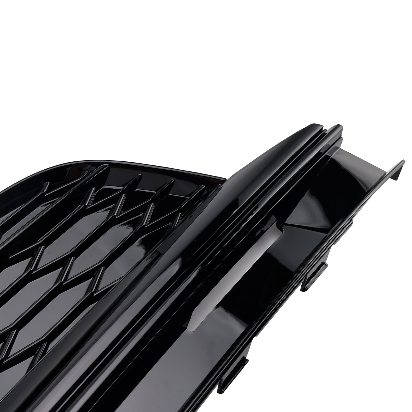 2018-2019 Audi A5 S-Line S5 Front Bumper Fog Light Grille Cover (Black)