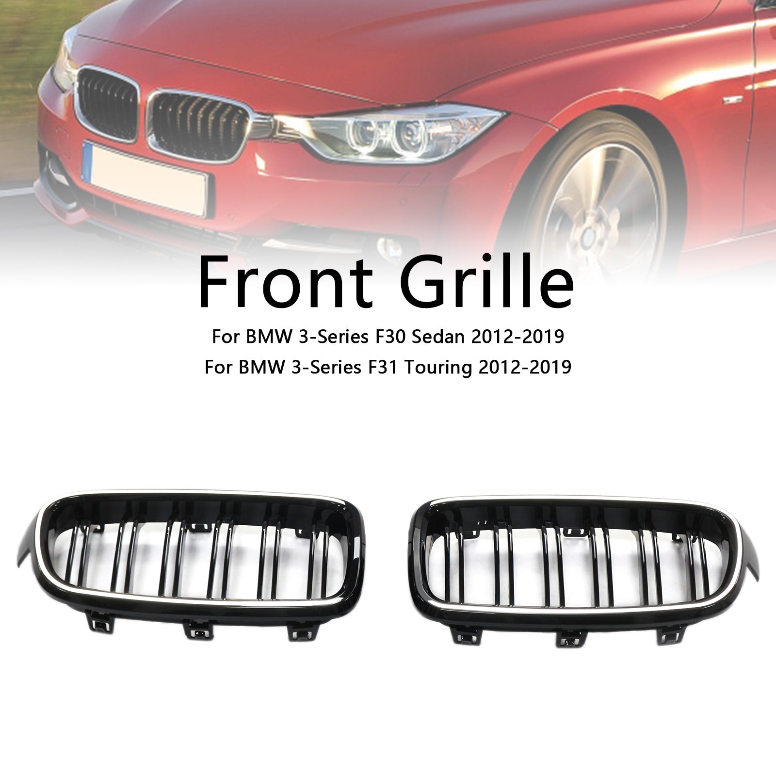 2012-2019 BMW 3 Series F30 F31 F35 Double Slat Front Kidney Grille (51137263481)