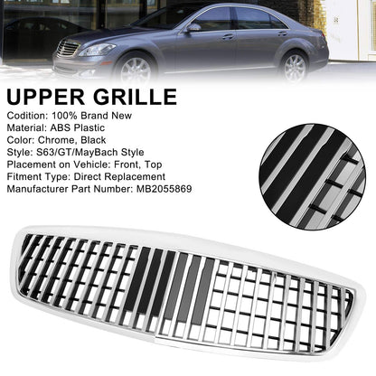 2007-2009 Mercedes-Benz S-Class W221 S450 S550 S63 Maybach Style Chrome Grille (MB2055869)