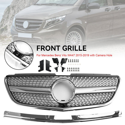 2015-2019 Mercedes-Benz Vito W447 GT Style Diamond Front Bumper Grille