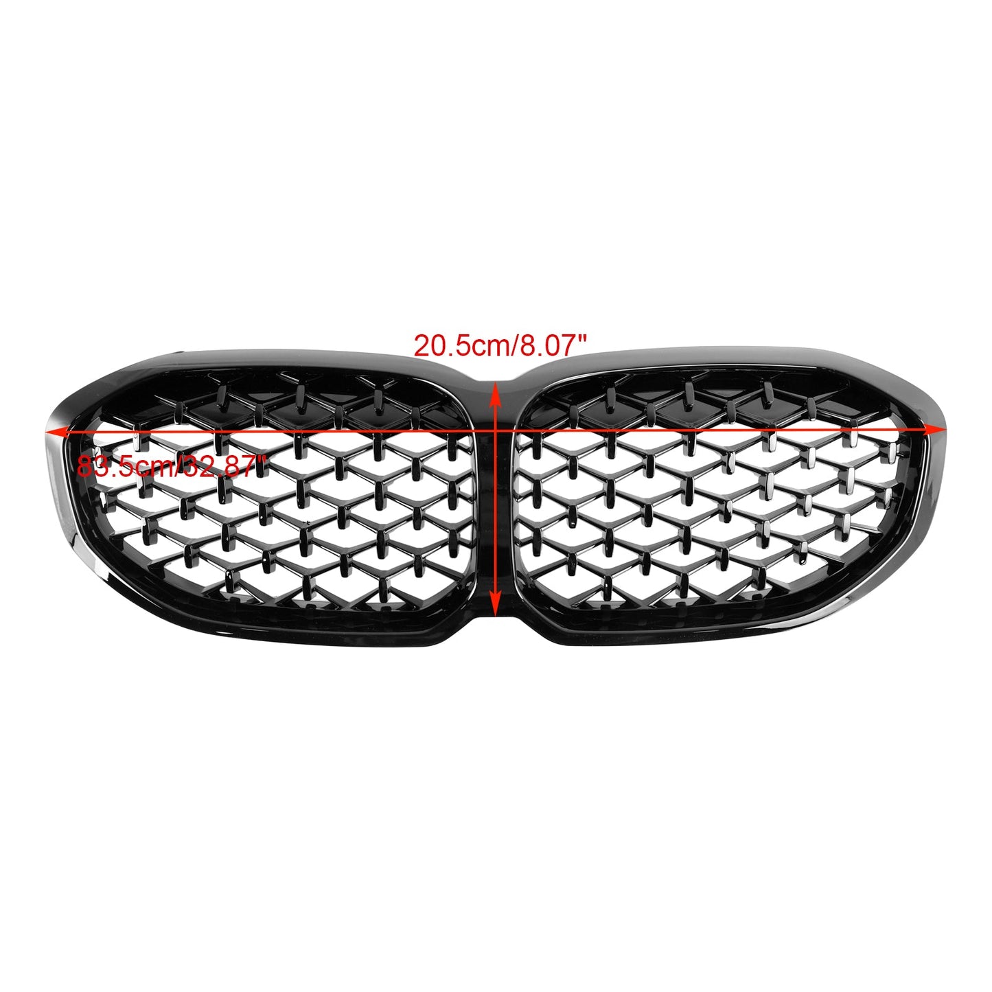 2019-2024 BMW 1 Series F40 Gloss Black Diamond Front Kidney Grille