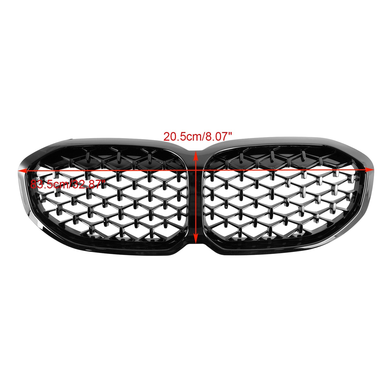 2019-2024 BMW 1 Series F40 Gloss Black Diamond Front Kidney Grille