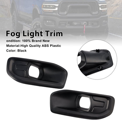 2019-2024 Ram 2500 3500 Fog Light Bezel Trim — Pair (68449341AA)