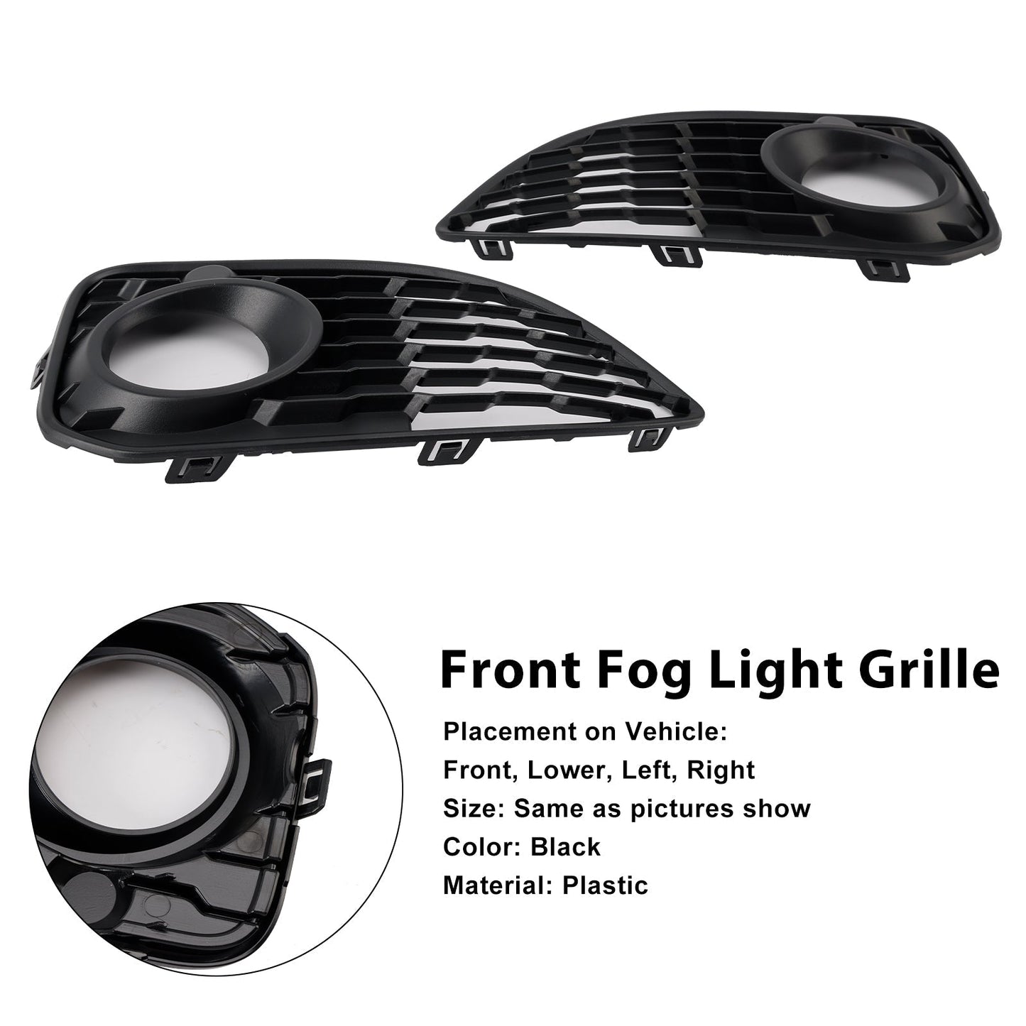 2015-2019 BMW 1 Series F20 F21 LCI Front Fog Light Cover Grille — Pair (51118060281 / 51118060282)