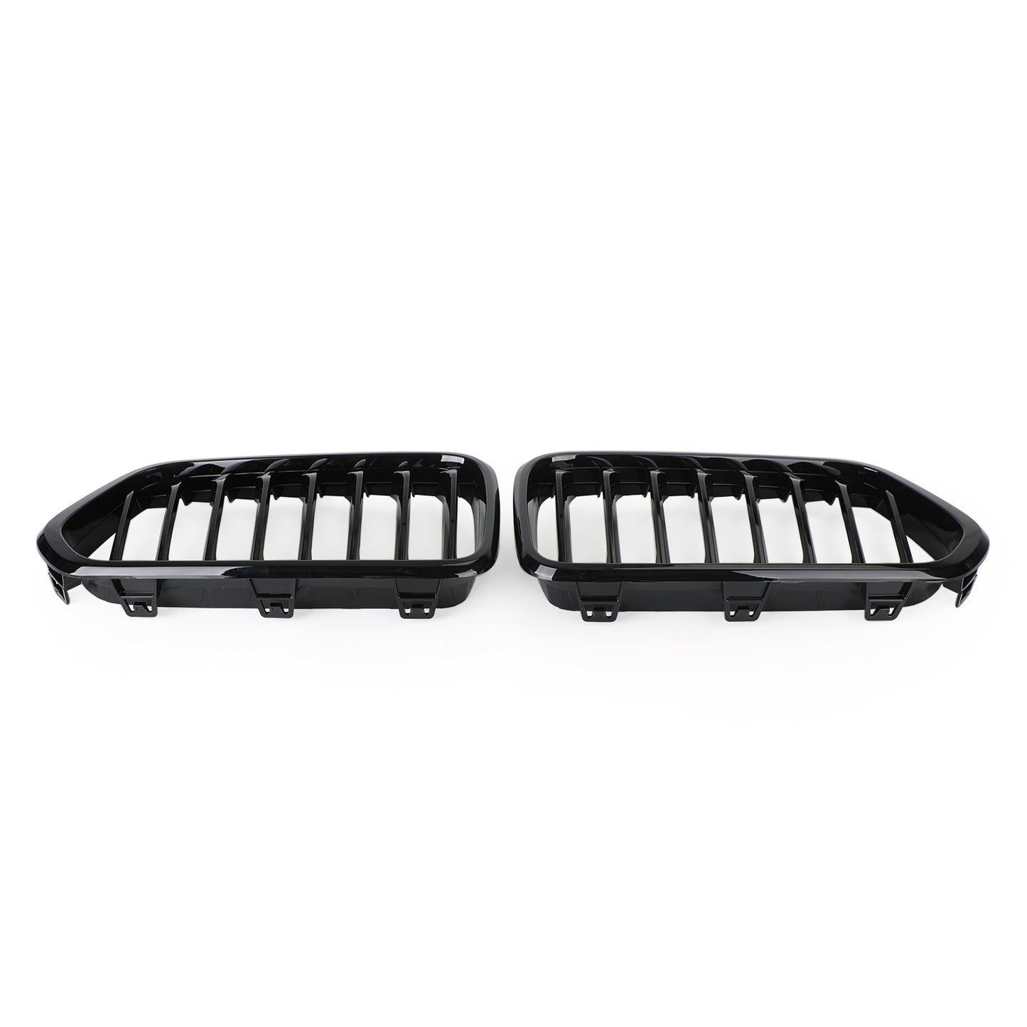2018-2021 BMW X2 F39 Gloss Black Front Bumper Kidney Grille — Pair (51712455246 / 51712455247)