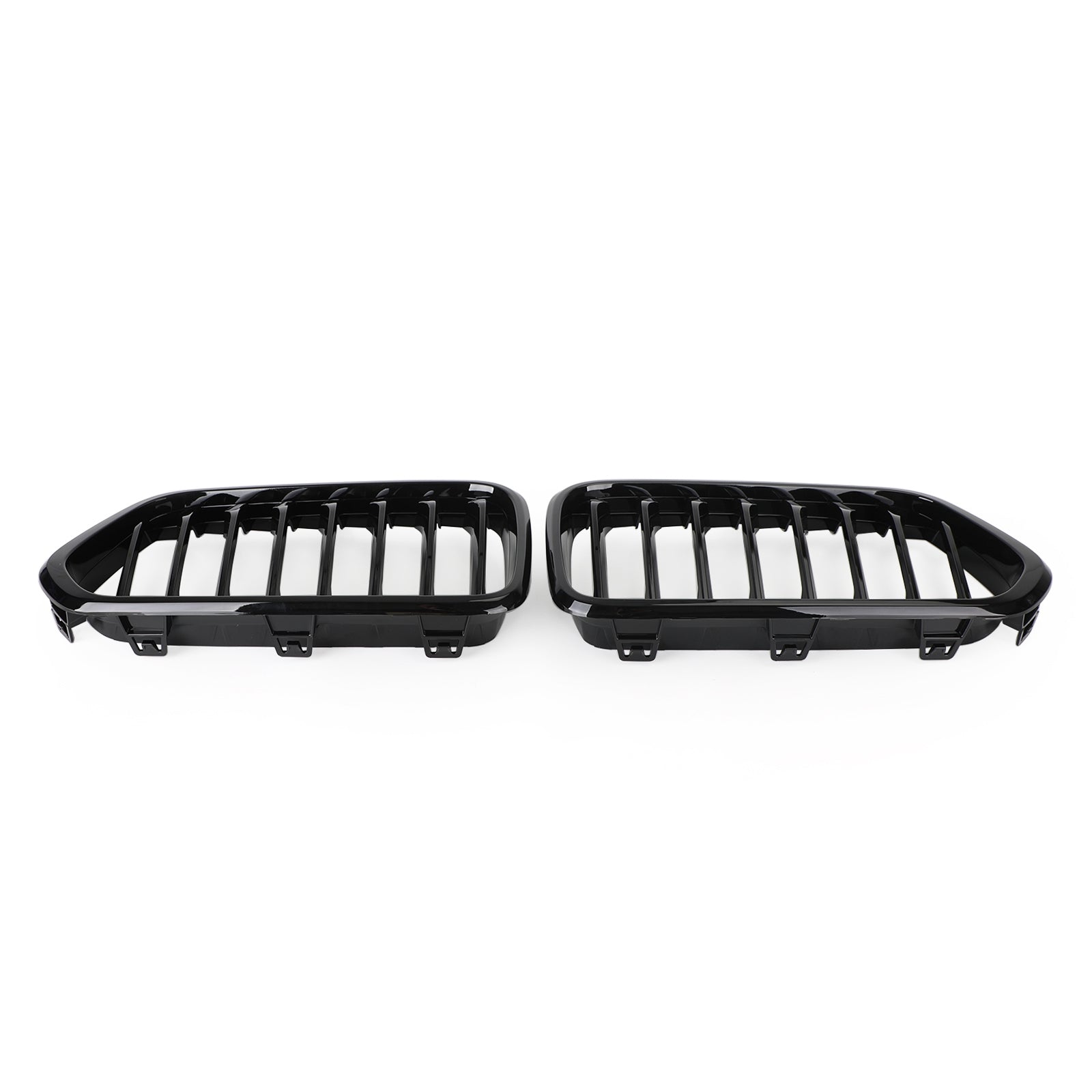 2018-2021 BMW X2 F39 Gloss Black Front Bumper Kidney Grille — Pair (51712455246 / 51712455247)