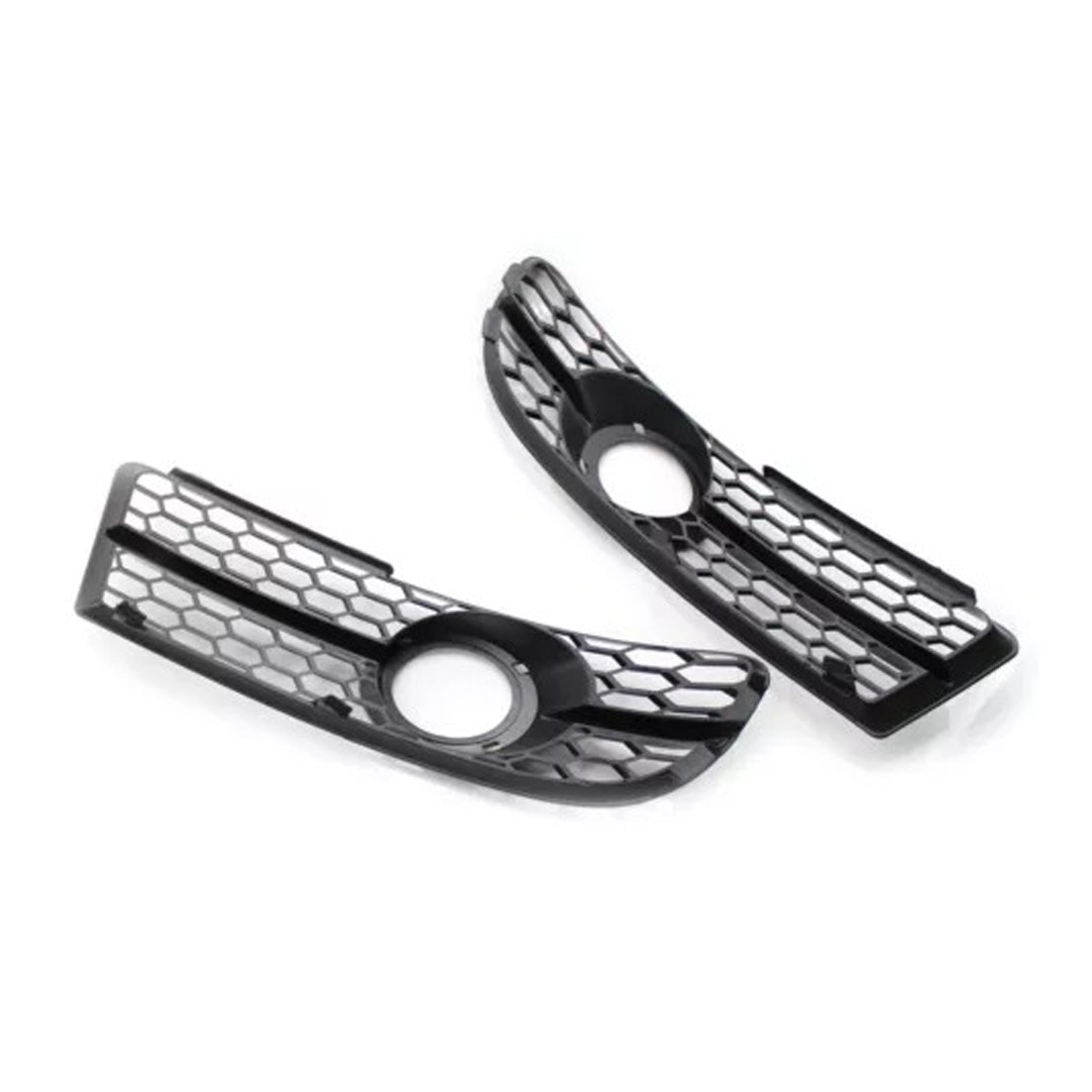 2005-2008 Audi A4 B7 S-Line S4 Front Bumper Honeycomb Fog Light Grille — Pair (8E0807681F / 8E0807682F)