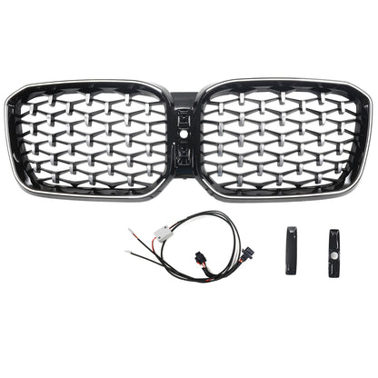 2022-2025 BMW X3 G01 X4 G02 Diamond Chrome Front Bumper Kidney Grille
