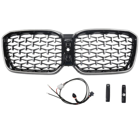 2022-2025 BMW X3 G01 X4 G02 Diamond Chrome Front Bumper Kidney Grille