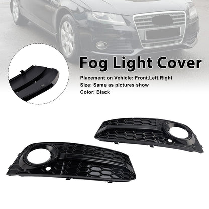 2009-2012 Audi A4 B8 Front Honeycomb Fog Light Grill — Pair (8KD807681)