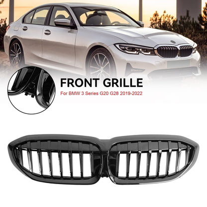 2019-2022 BMW 3 Series G20 G28 Gloss Black Front Kidney Grille (51138072085)