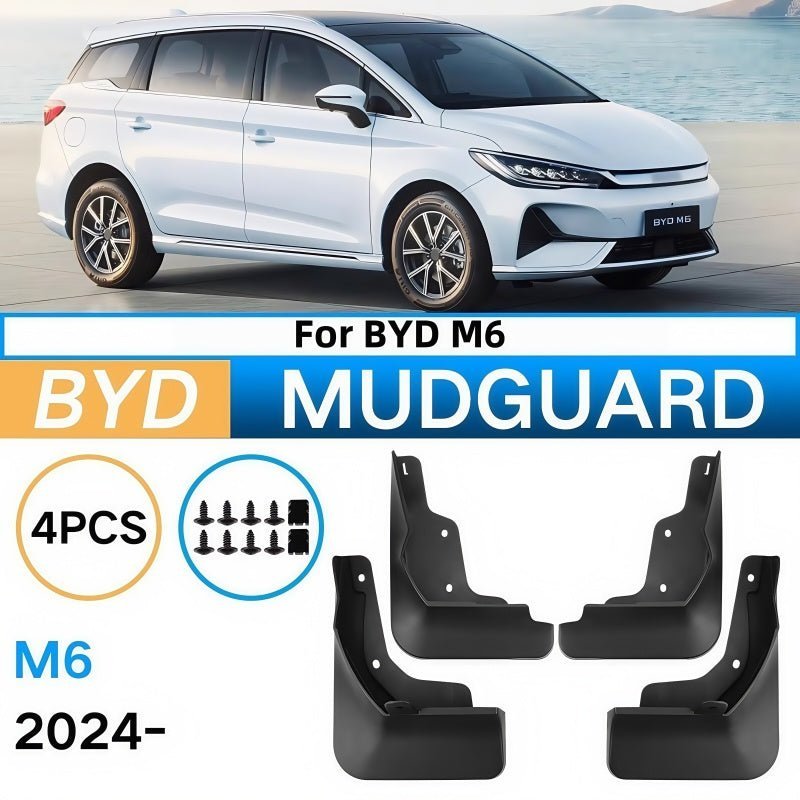 Drill-Free Mudguards for BYD M6 (4 Pcs)
