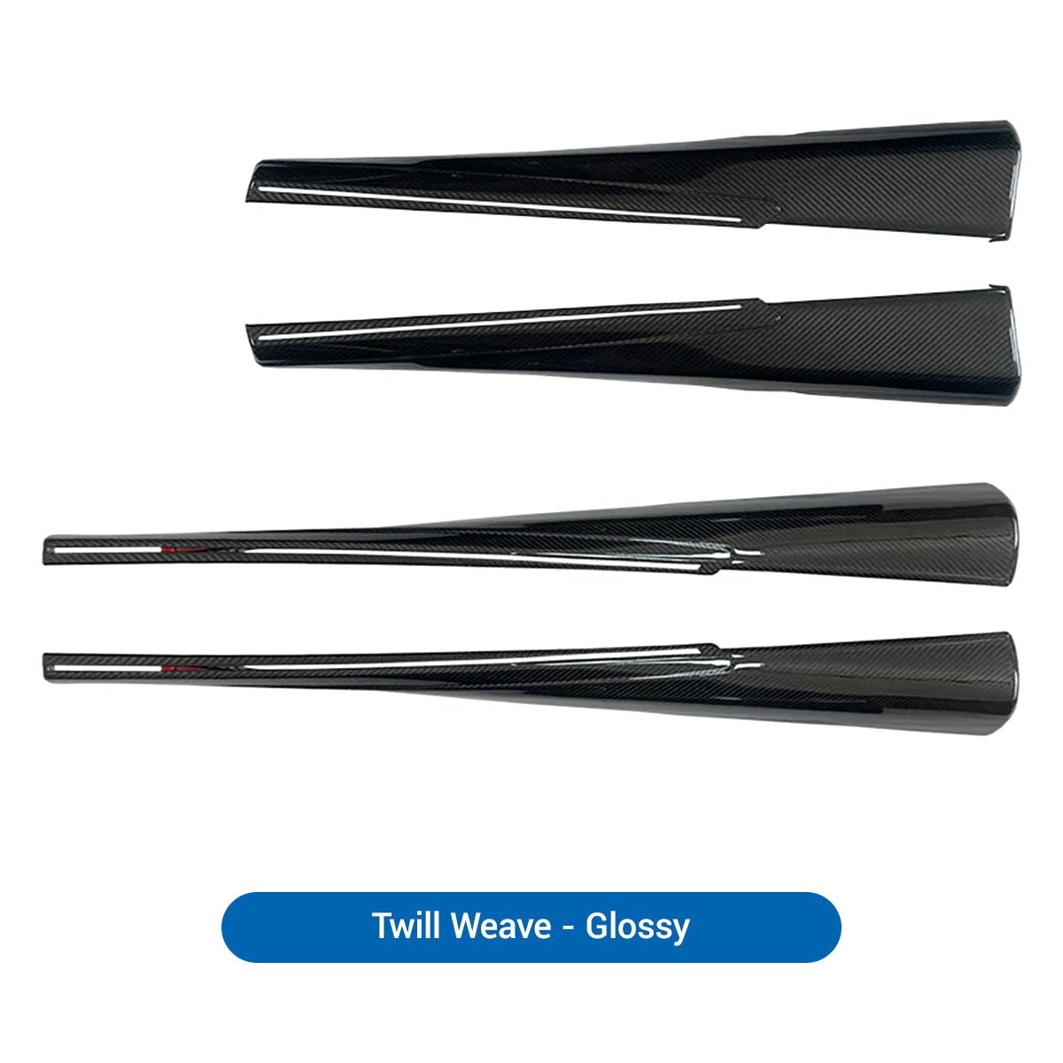 TESERY Dry Carbon Fiber Full Upper Oversized Extended Door Panel Overlays for Model Y Juniper - Tesery Official Store