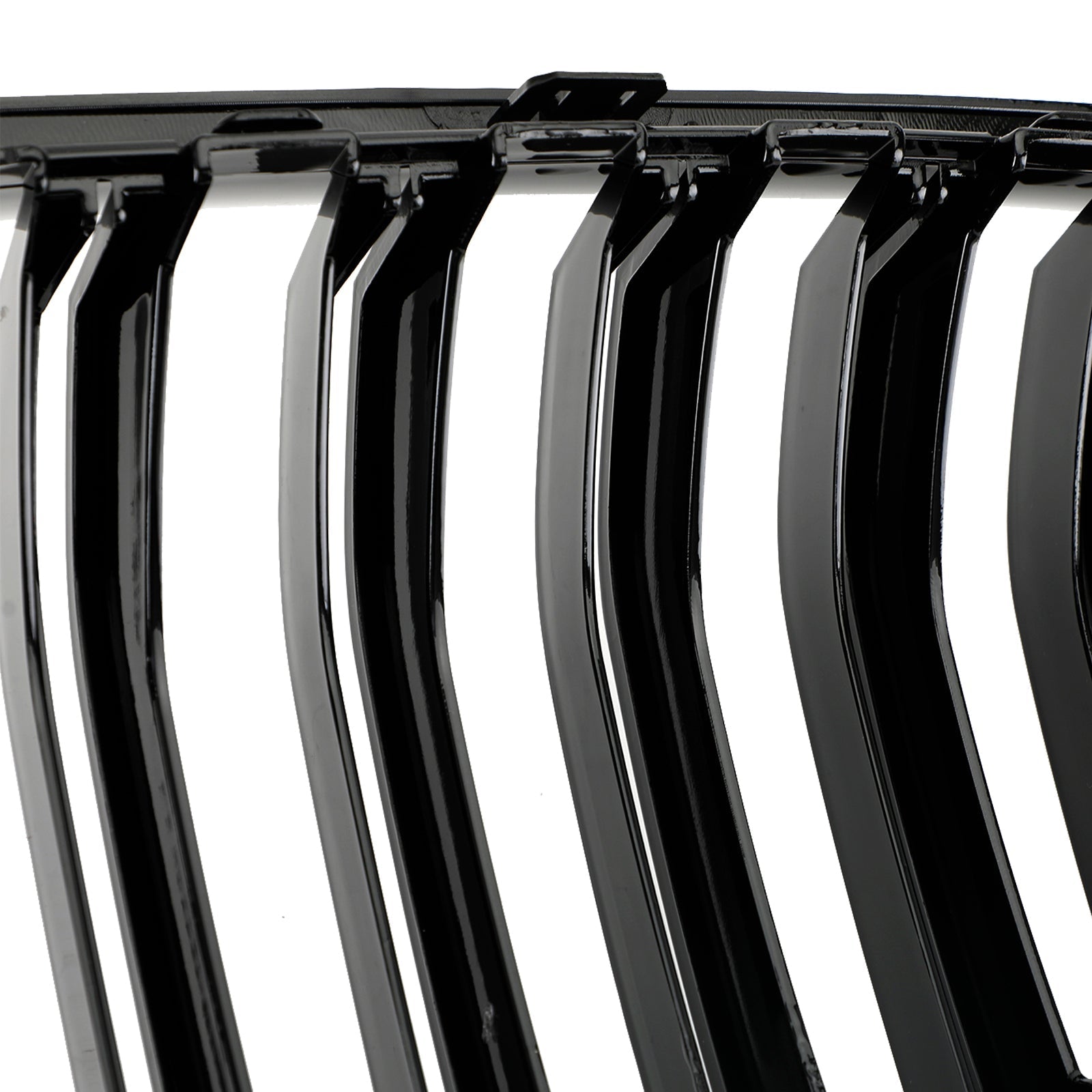 2010-2014 BMW X3 F25 Pre-Facelift Gloss Black Front Bumper Kidney Grill — Pair (51712297589 / 51117210725)