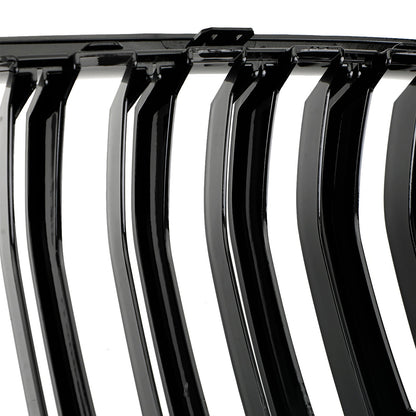 2010-2014 BMW X3 F25 Pre-Facelift Gloss Black Front Bumper Kidney Grill — Pair (51712297589 / 51117210725)