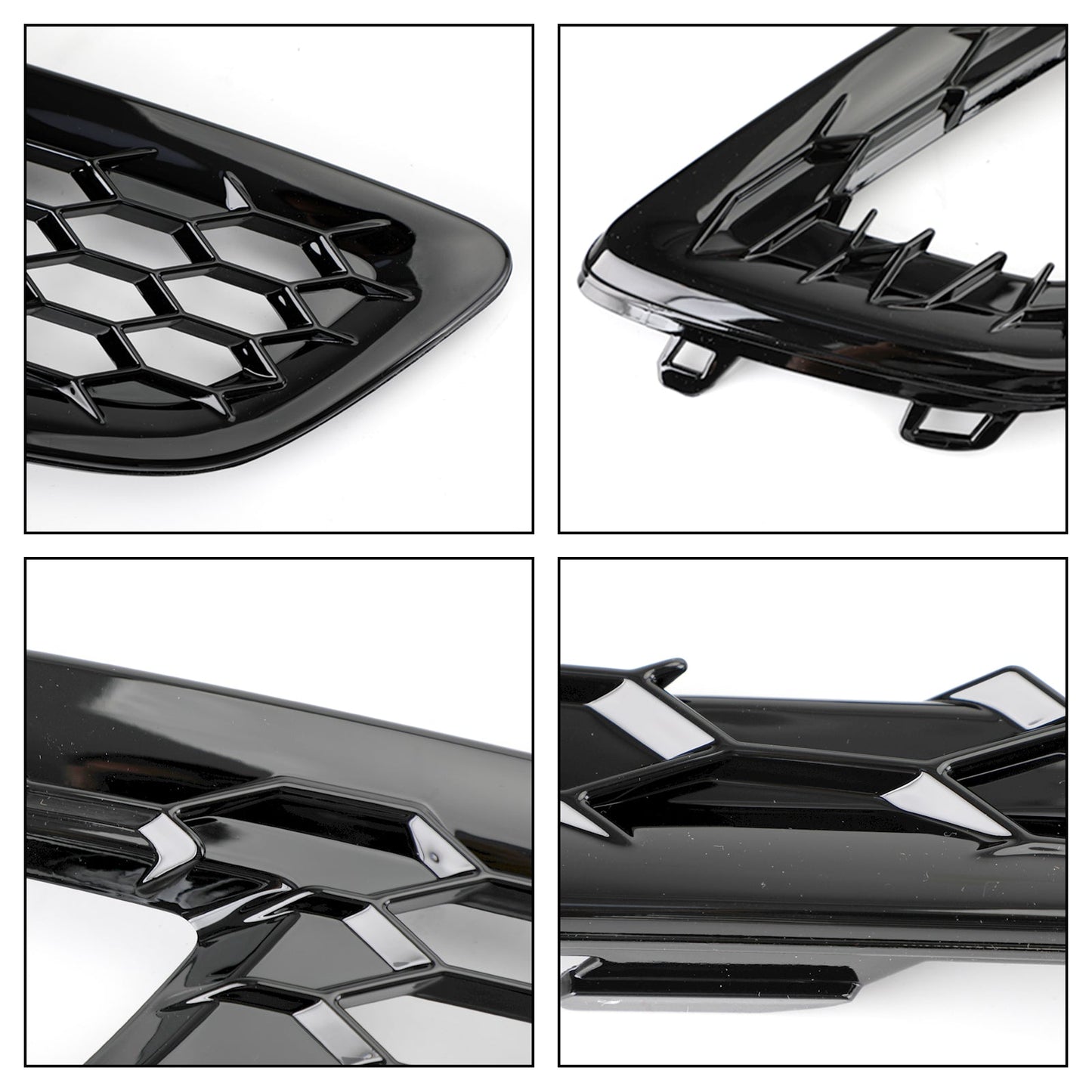 2015-2017 Ford Focus Pair Front Bumper Fog Light Lamp Cover Bezel Grill F1EZ15200A F1EZ15201A
