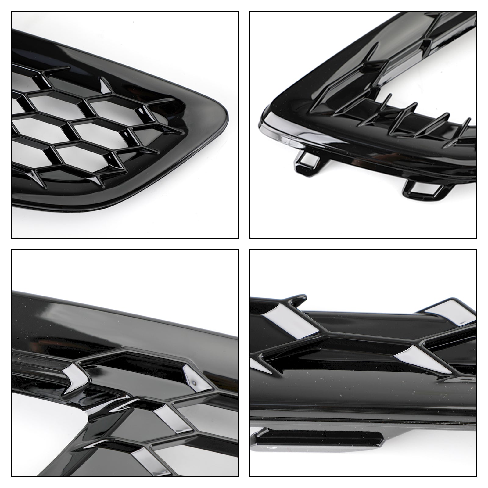 2015-2017 Ford Focus Pair Front Bumper Fog Light Lamp Cover Bezel Grill F1EZ15200A F1EZ15201A