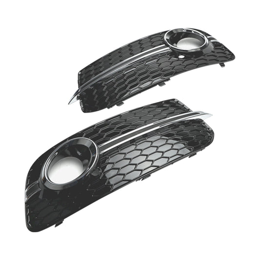 2013-2017 Audi Q5 Standard Version Front Bumper Fog Light Grille Grill — Pair (8R0807681M / 8R0807682J)