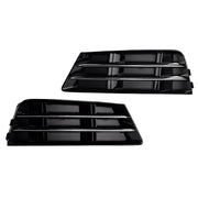 2016-2018 Audi A4 B9 RS4 Style Front Fog Light Grille Lower Bumper Grill — Pair (8W0807681R / 8W0807682R)