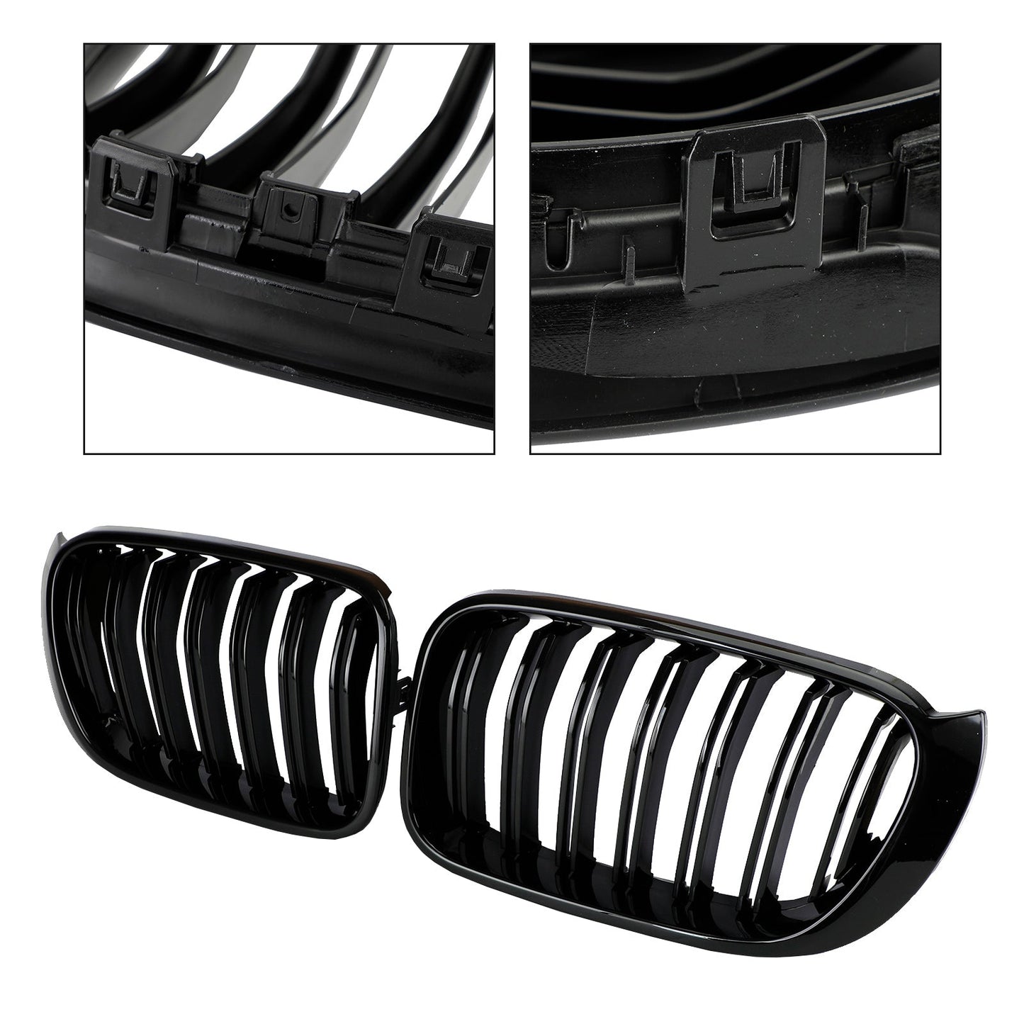 2014-2017 BMW X3 F25 / X4 F26 Gloss Black Front Bumper Kidney Grille