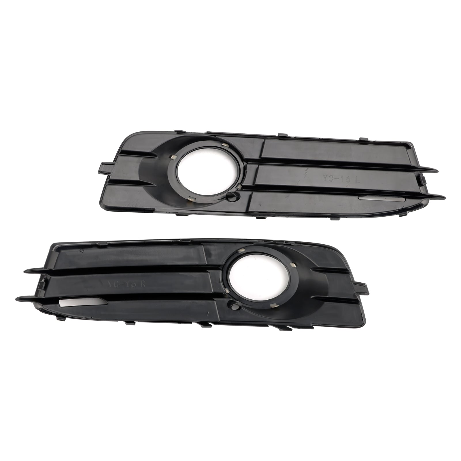 2009-2012 Audi A3 8P S-Line Front Lower Bumper Grille Fog Light Cover — Pair (8P0807682 / 8P0807681)