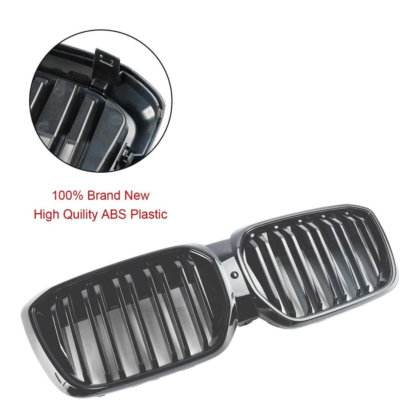 2021-2024 BMW iX3 G08 LCI Gloss Black Front Kidney Grille