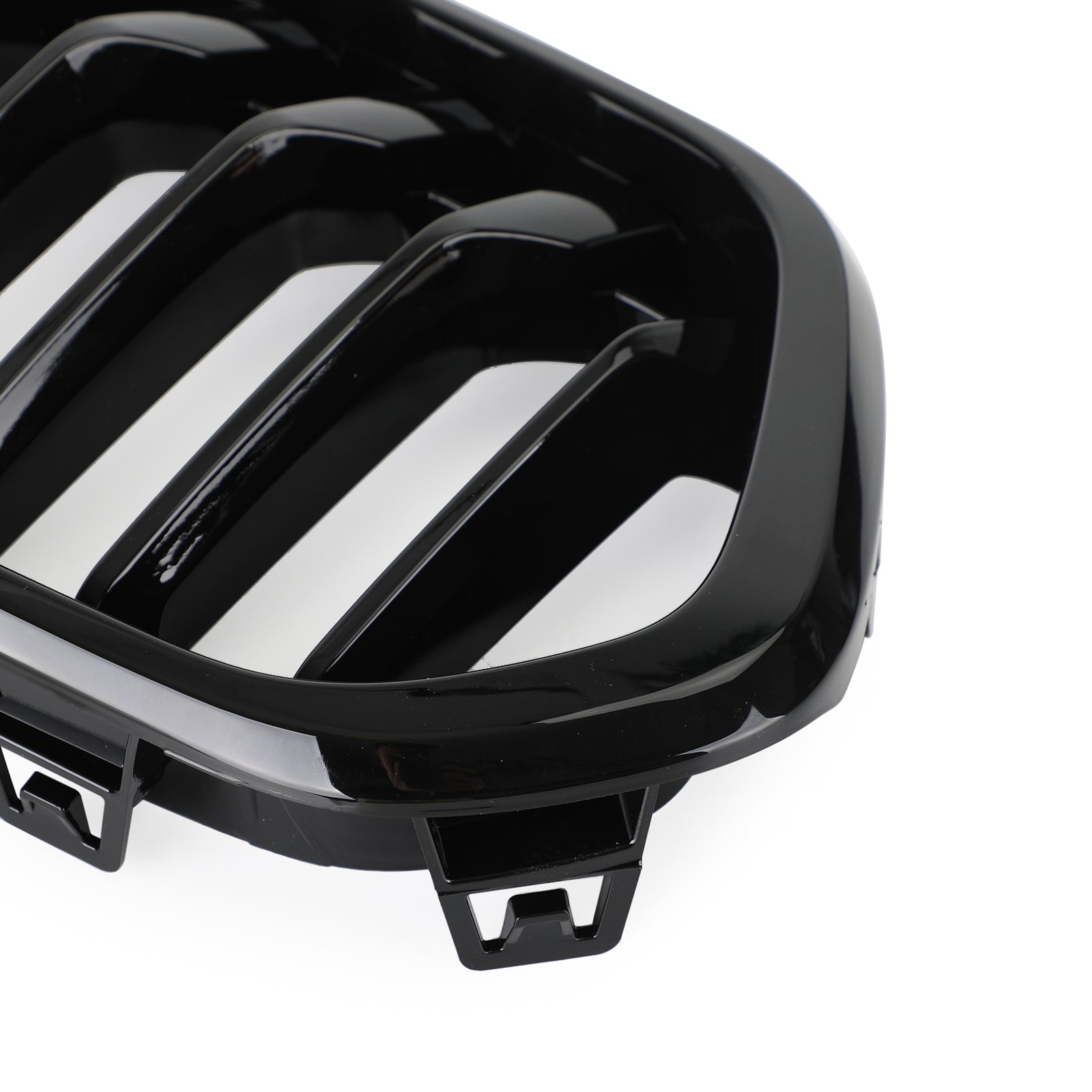 2018-2021 BMW X2 F39 Gloss Black Front Bumper Kidney Grille — Pair (51712455246 / 51712455247)