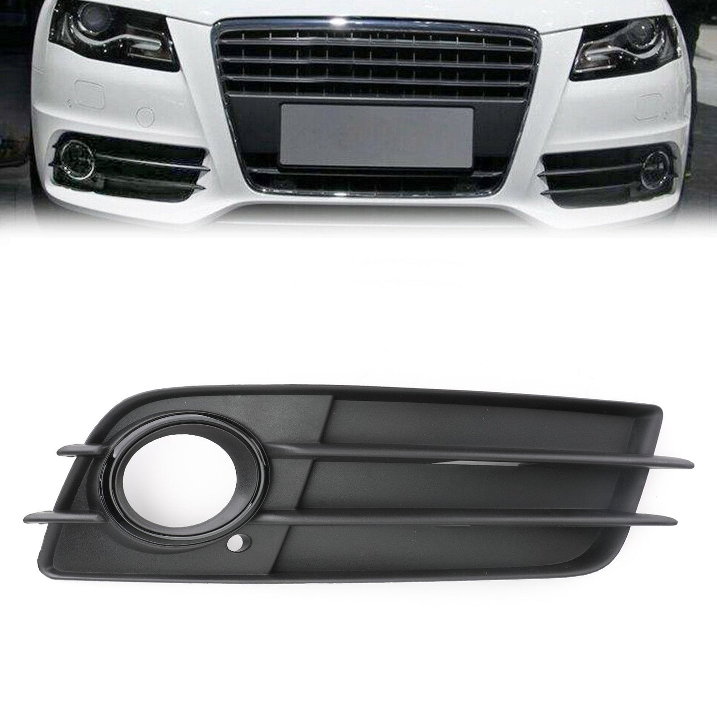 2008-2012 Audi A4 S-Line S4 Right Side Black Fog Light Grille Cover (8K0807681C)