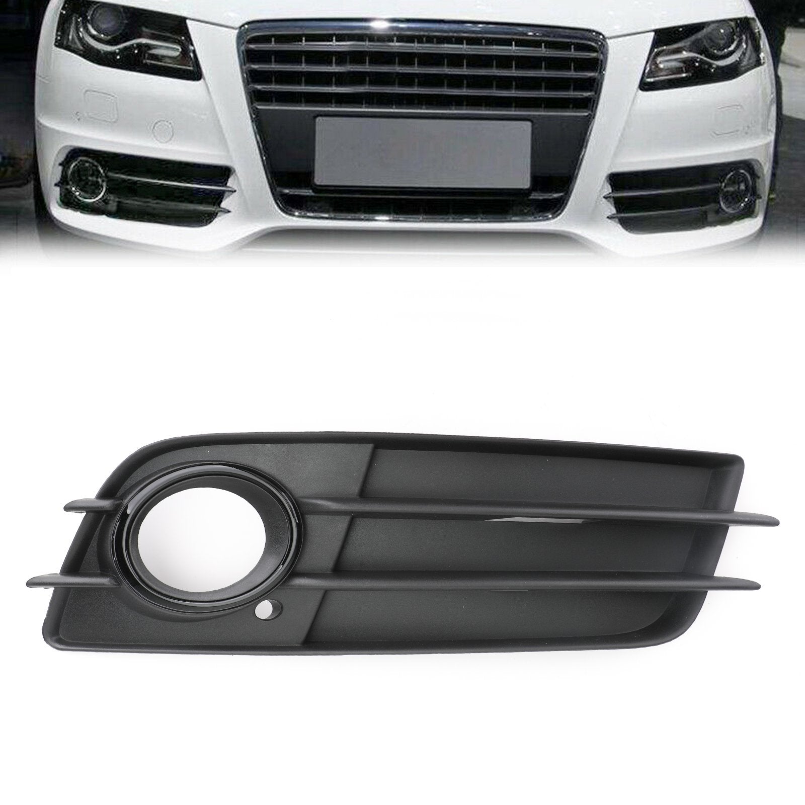 2008-2012 Audi A4 S-Line S4 Right Side Black Fog Light Grille Cover (8K0807681C)