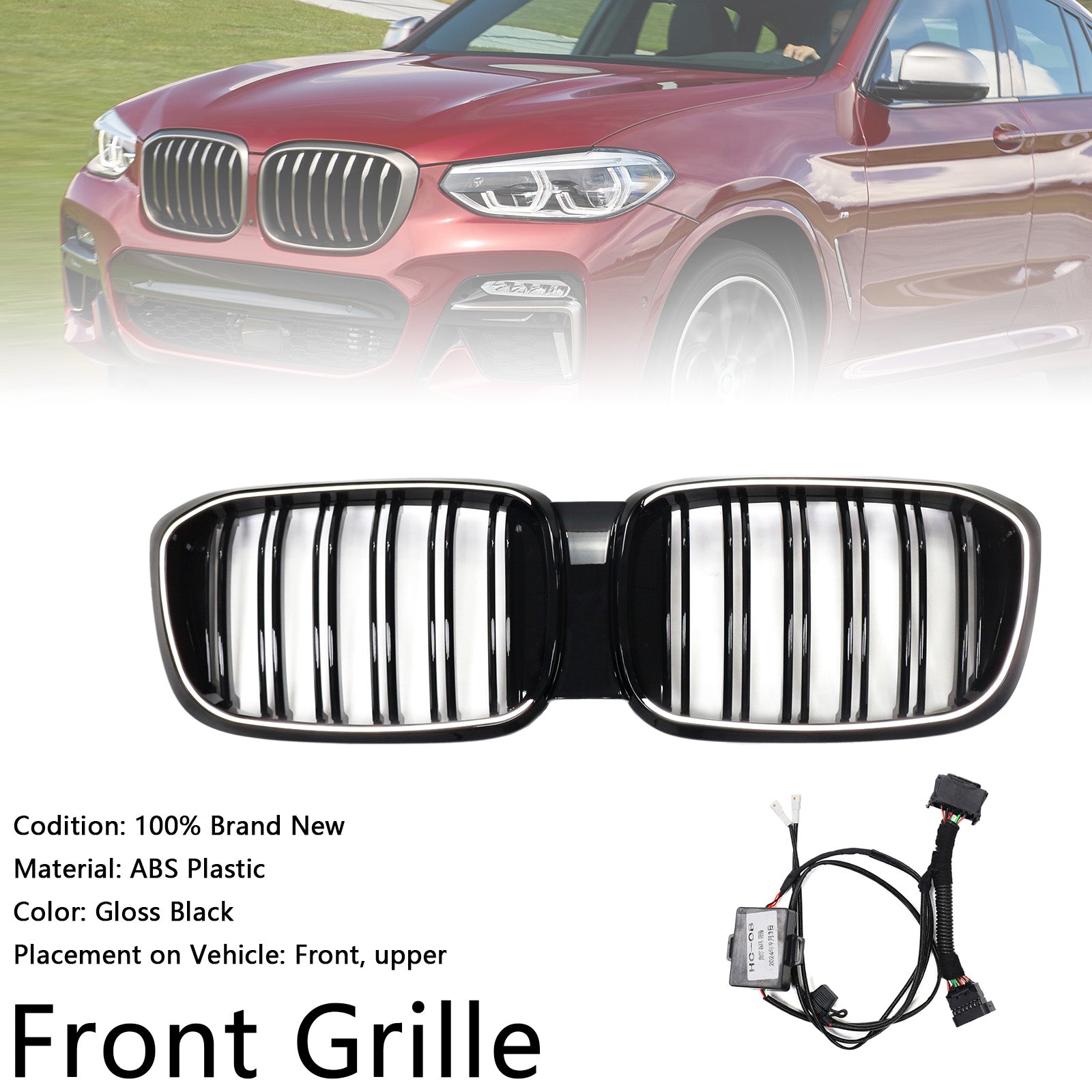 2018-2021 BMW X4 G02 X3 G01 G08 Pre-LCI Front Kidney Mesh Grille (51138469959)
