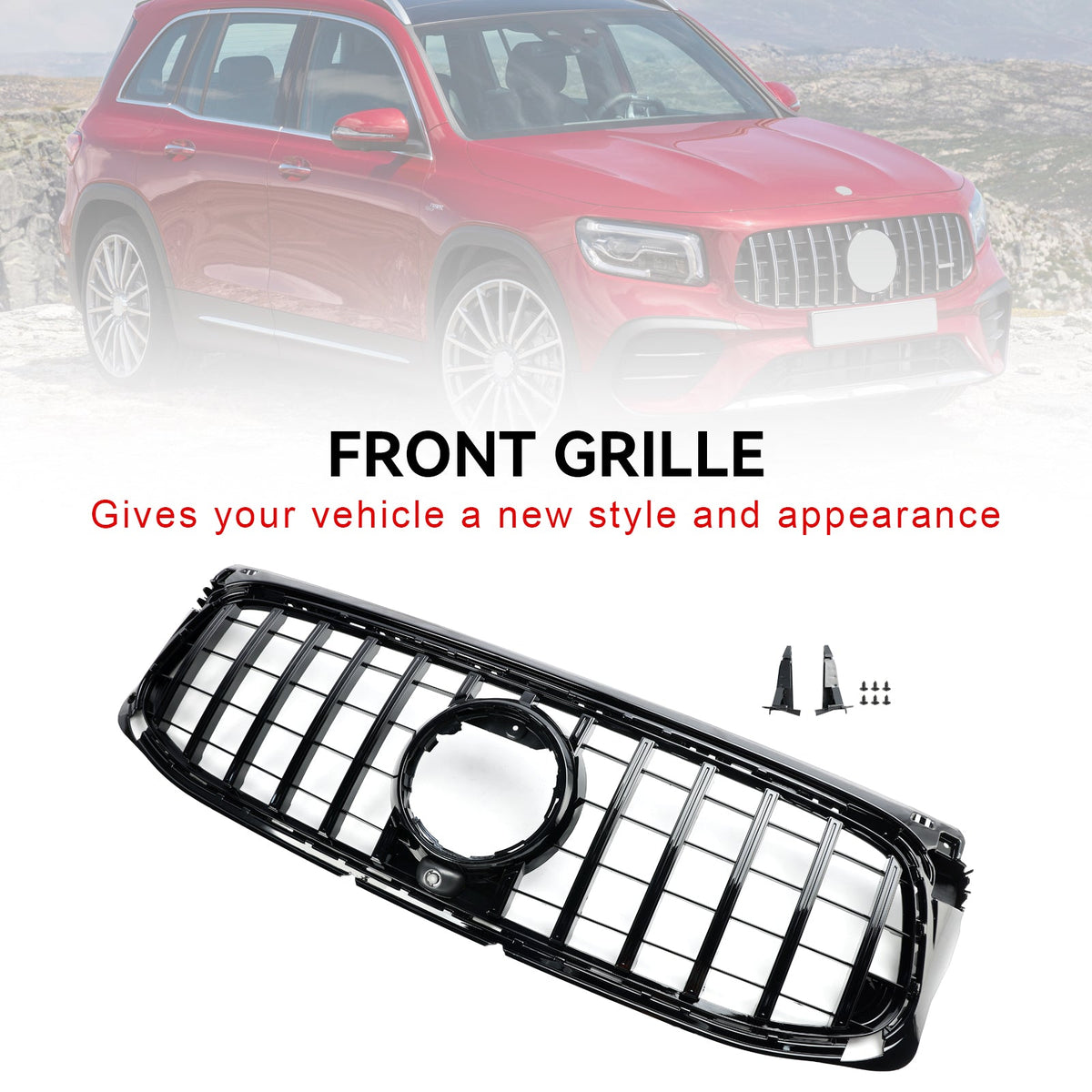 2020-2023 Mercedes-Benz GLB-Class X247 AMG-Line Gloss Black Front Bumper Grille