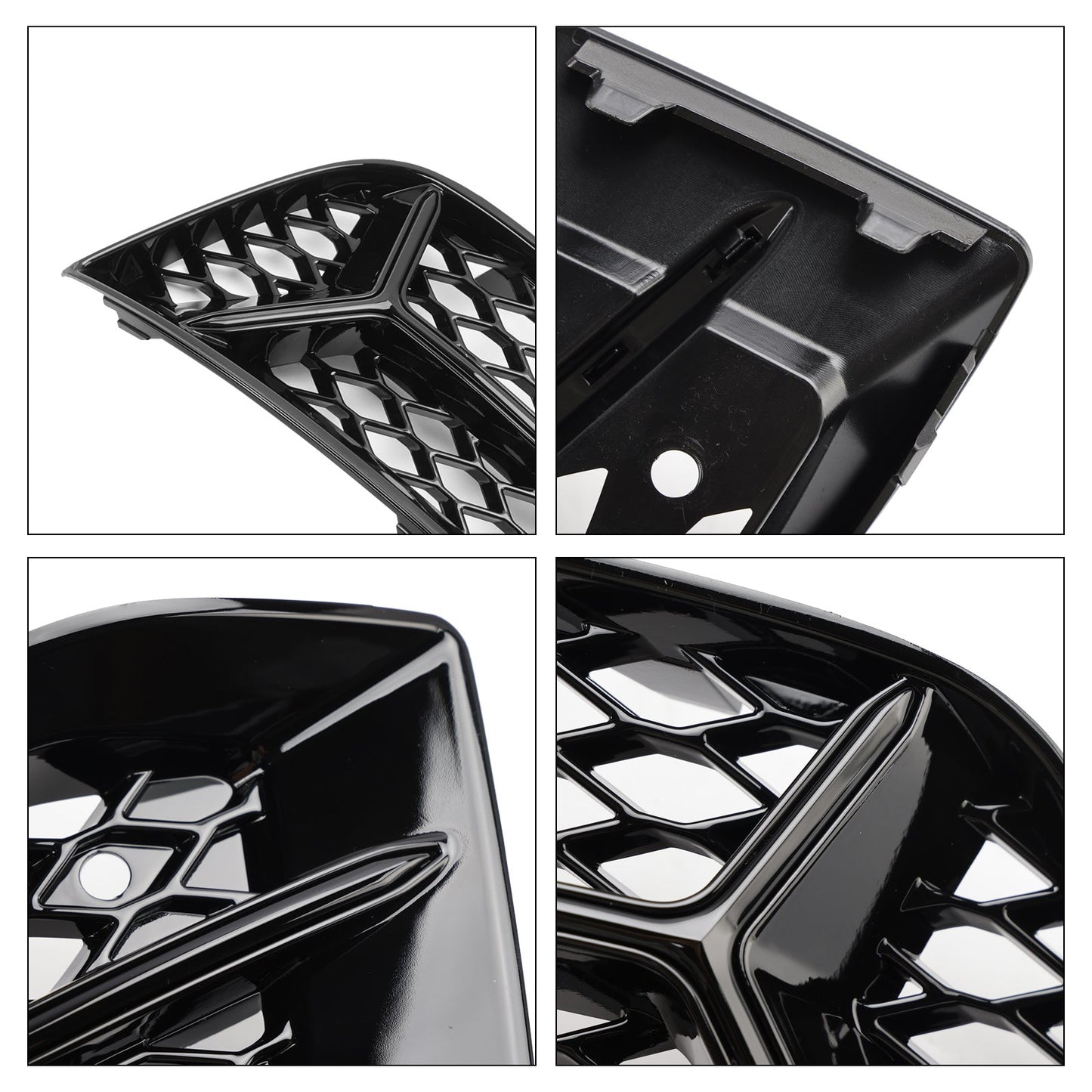 2017-2020 Audi A3 Front Bumper Grill Fog Light Cover Lamp Frame Trim